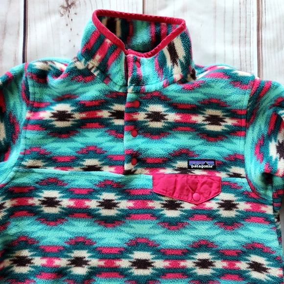 Patagonia Synchilla "Wild Desert' Fleece Pullover Rare Colorful | Women's Size M - Picture 5 of 12